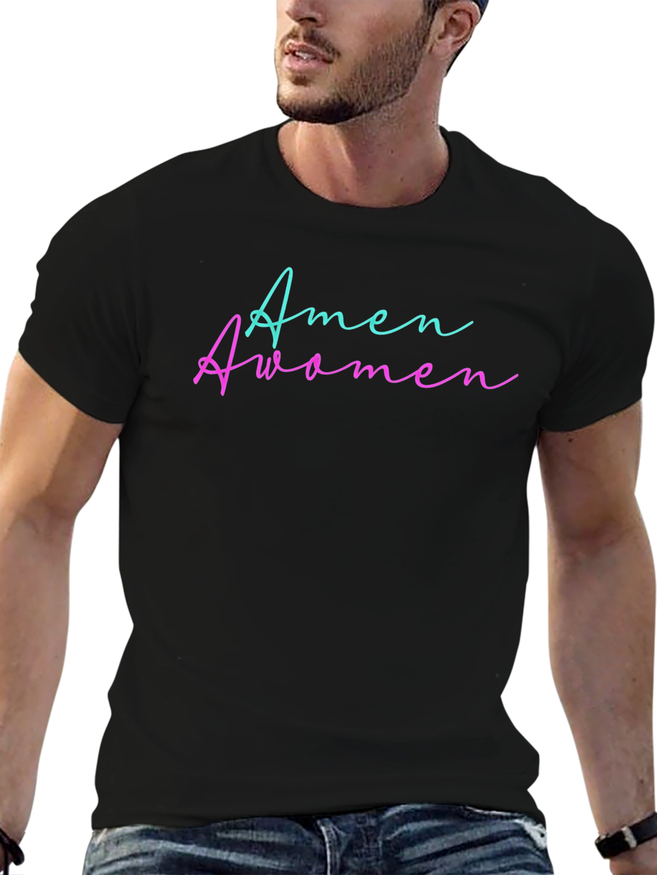 Amen Awomen Graphic Tee - Black