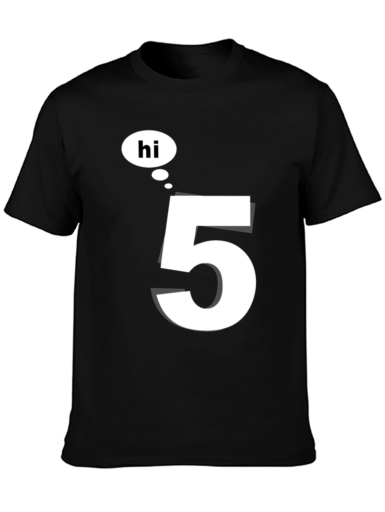 Hi 5 Black T-Shirt - Casual Wear