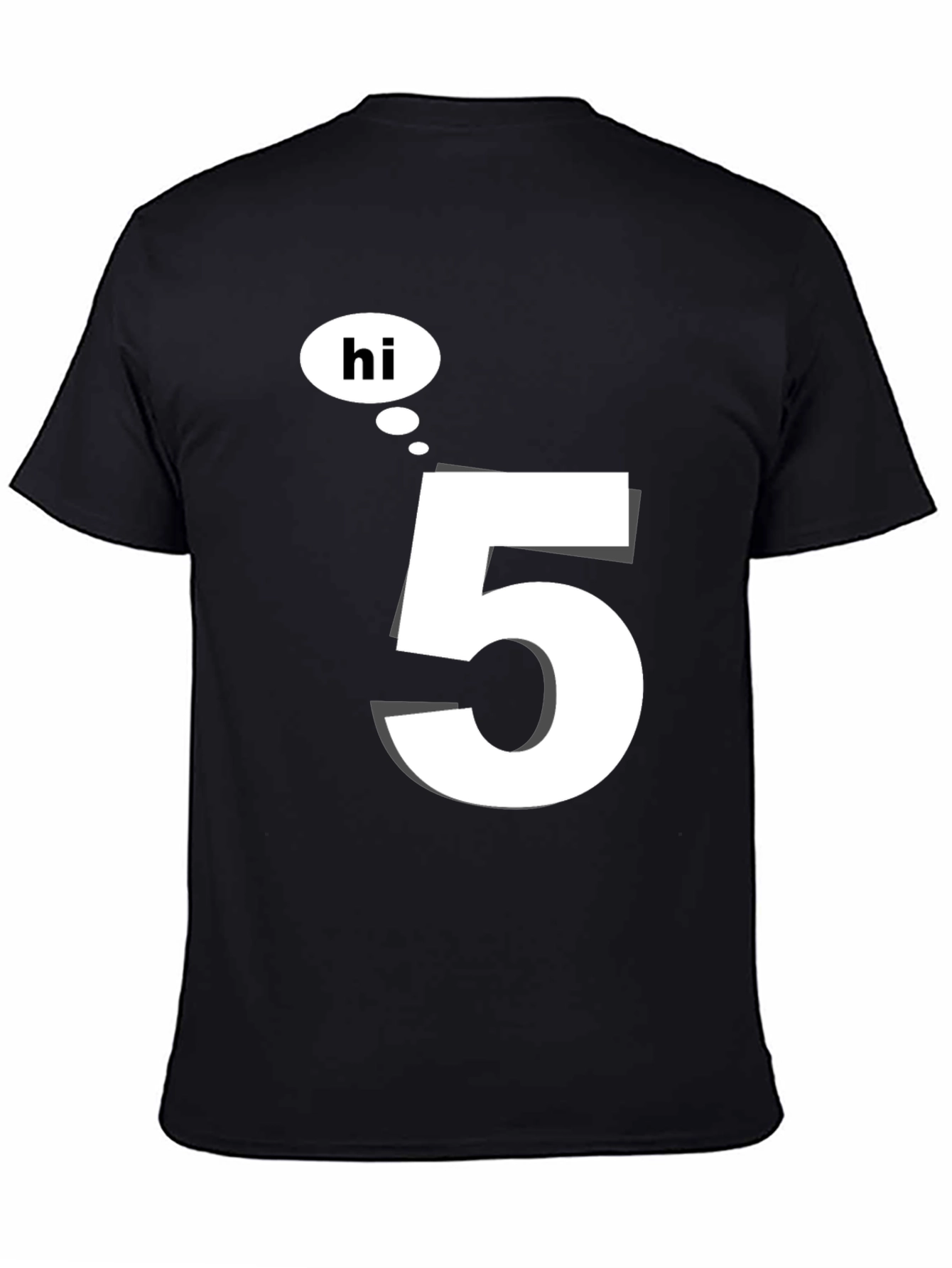 Hi 5 Black T-Shirt - Casual Wear