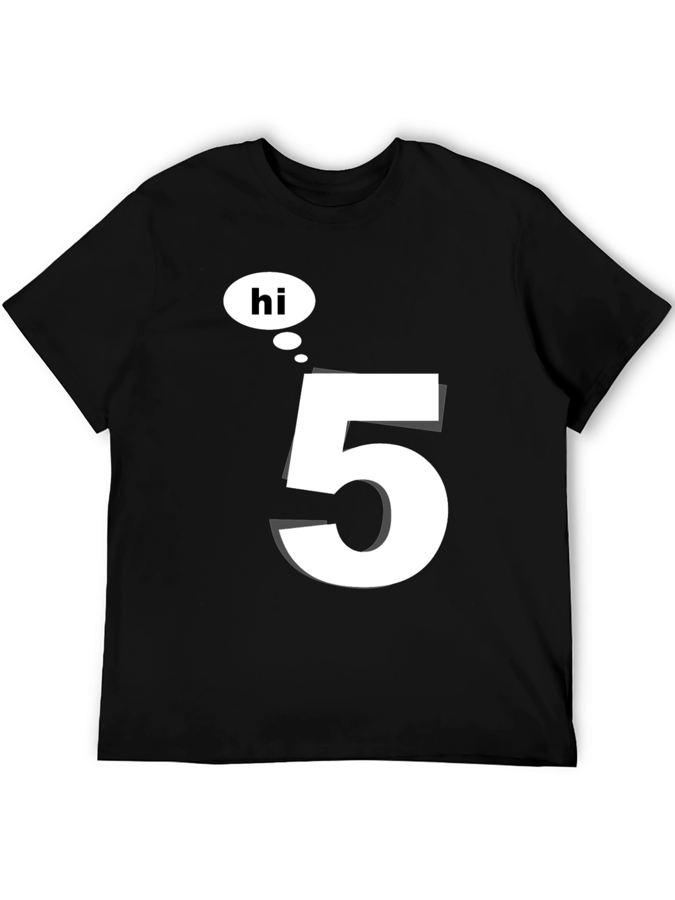 Hi 5 Black T-Shirt - Casual Wear