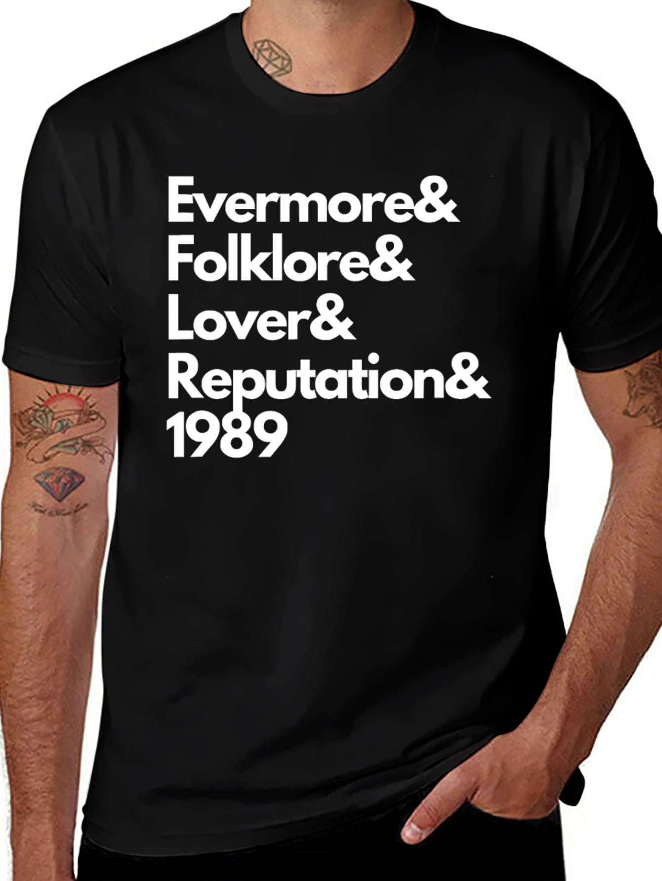 Taylor Swift Albums Graphic Tee - Black