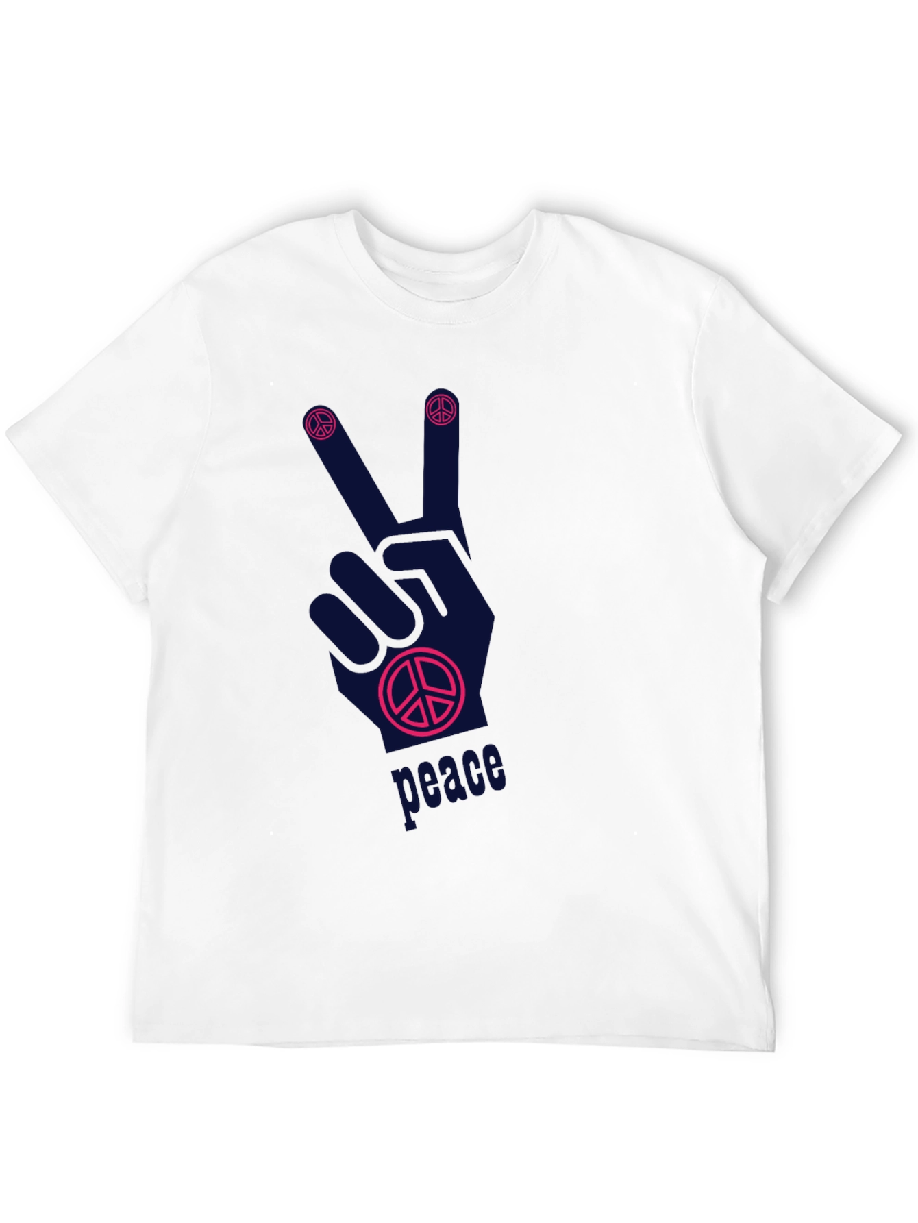 Peace Sign Graphic T-Shirt - Relaxed Fit