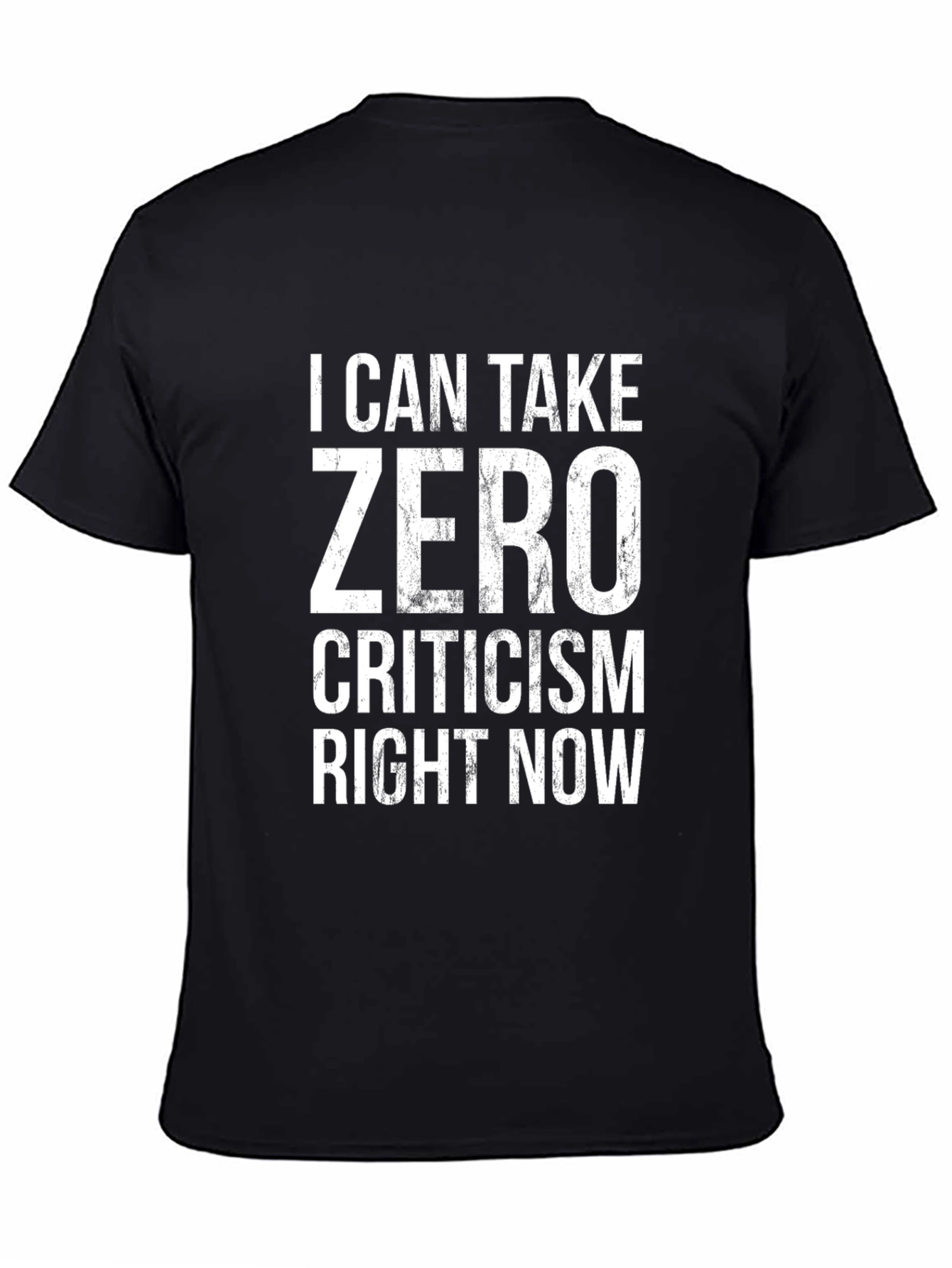 Zero Criticism Graphic Tee - Sarcastic Humor T-Shirt