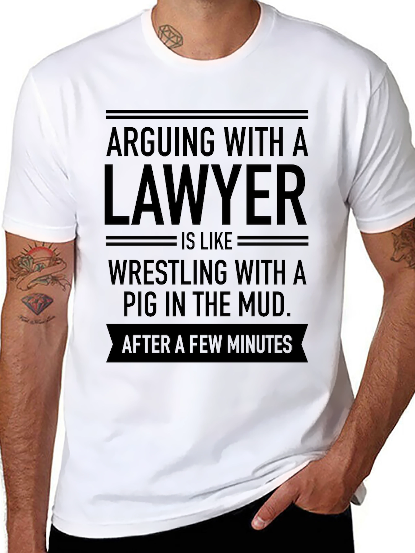Arguing with a Lawyer T-Shirt - Funny Novelty Tee