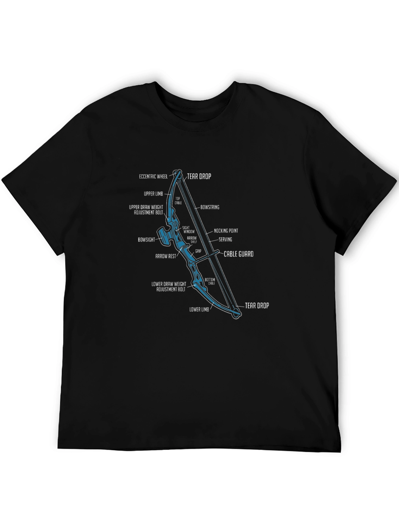 Archery Bow Anatomy Graphic T-Shirt