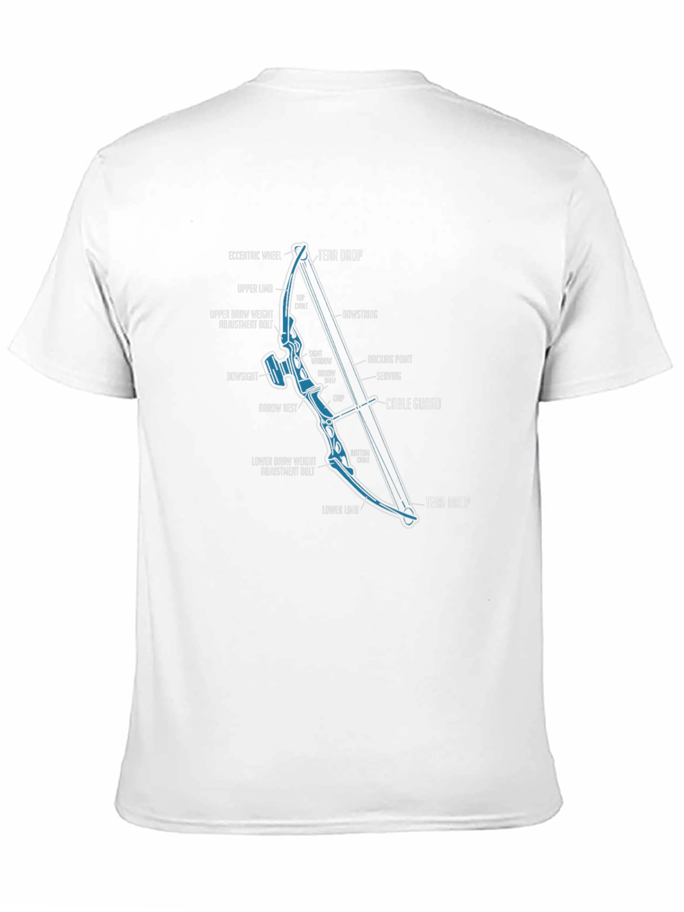 Archery Bow Anatomy Graphic T-Shirt