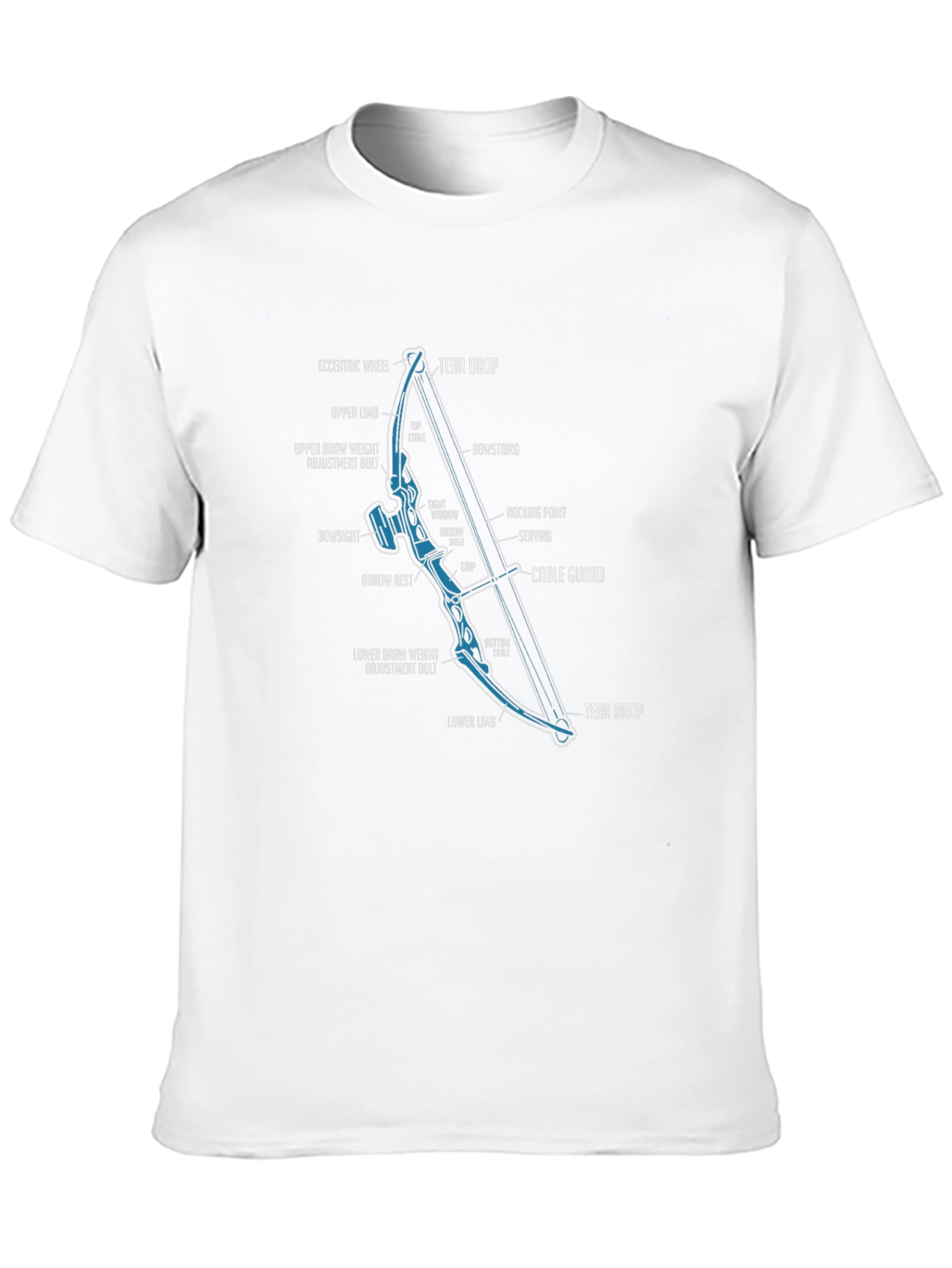 Archery Bow Anatomy Graphic T-Shirt