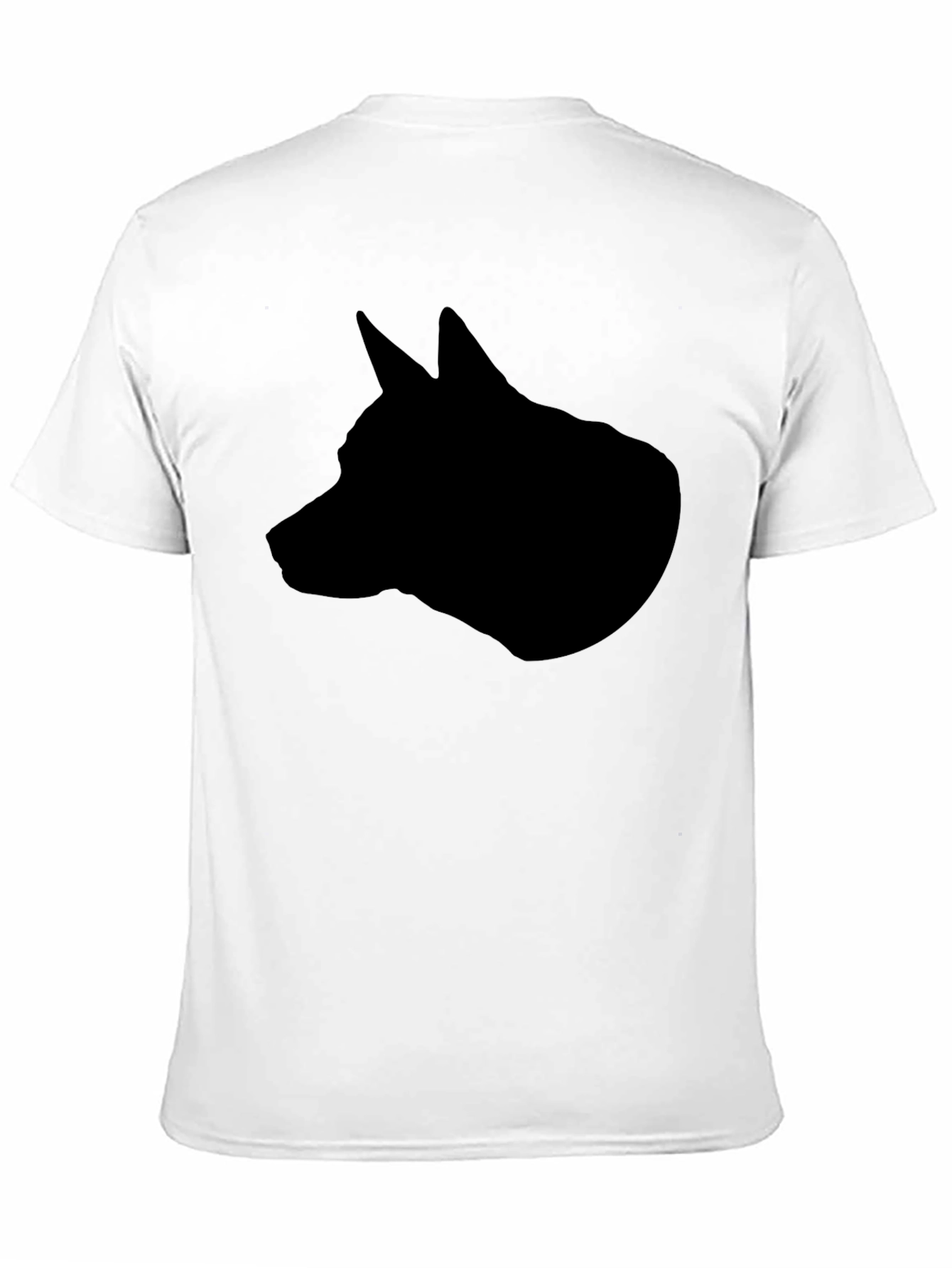 Black Dog Silhouette Graphic Tee - Modern Casual Style