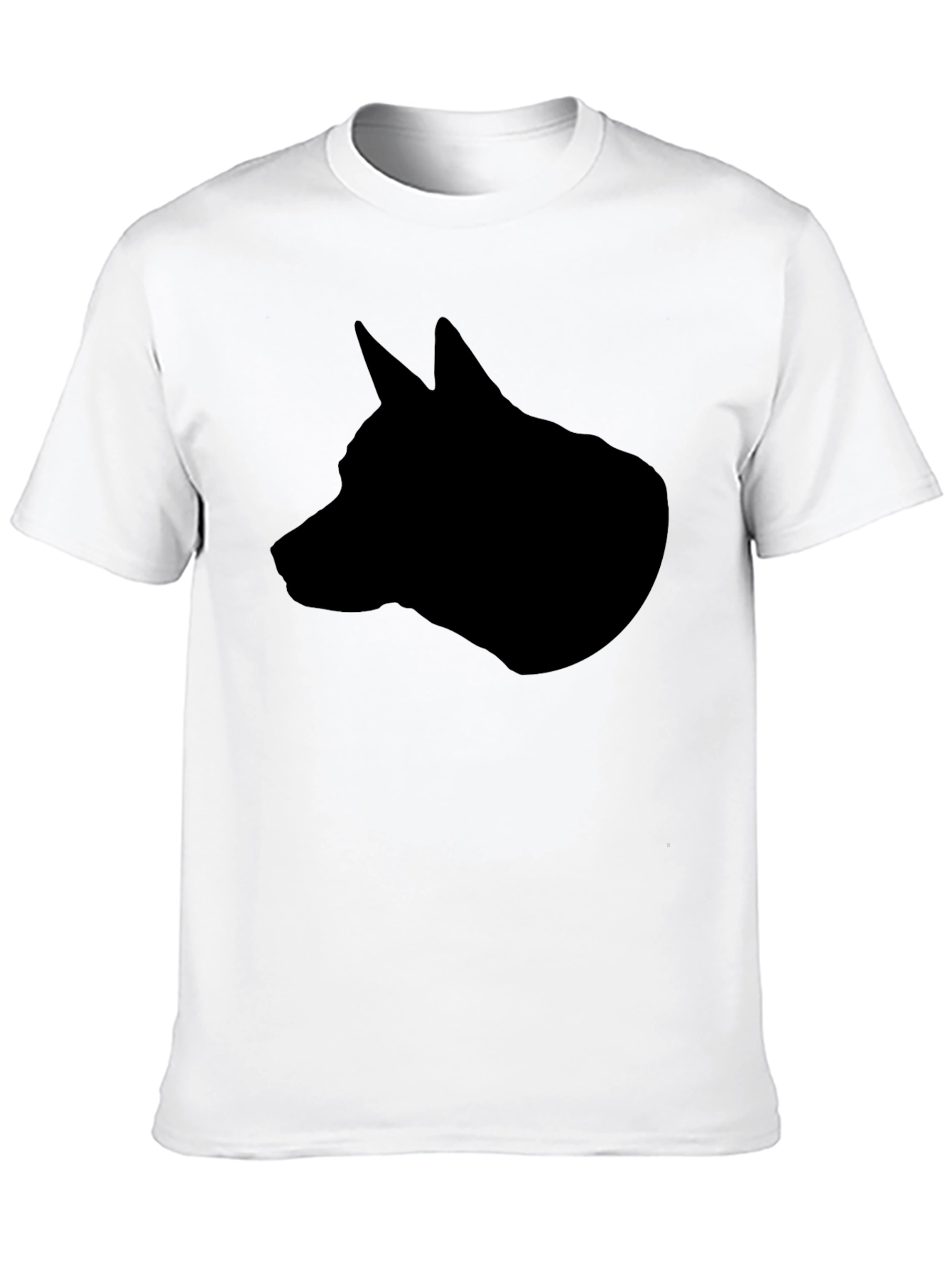 Black Dog Silhouette Graphic Tee - Modern Casual Style