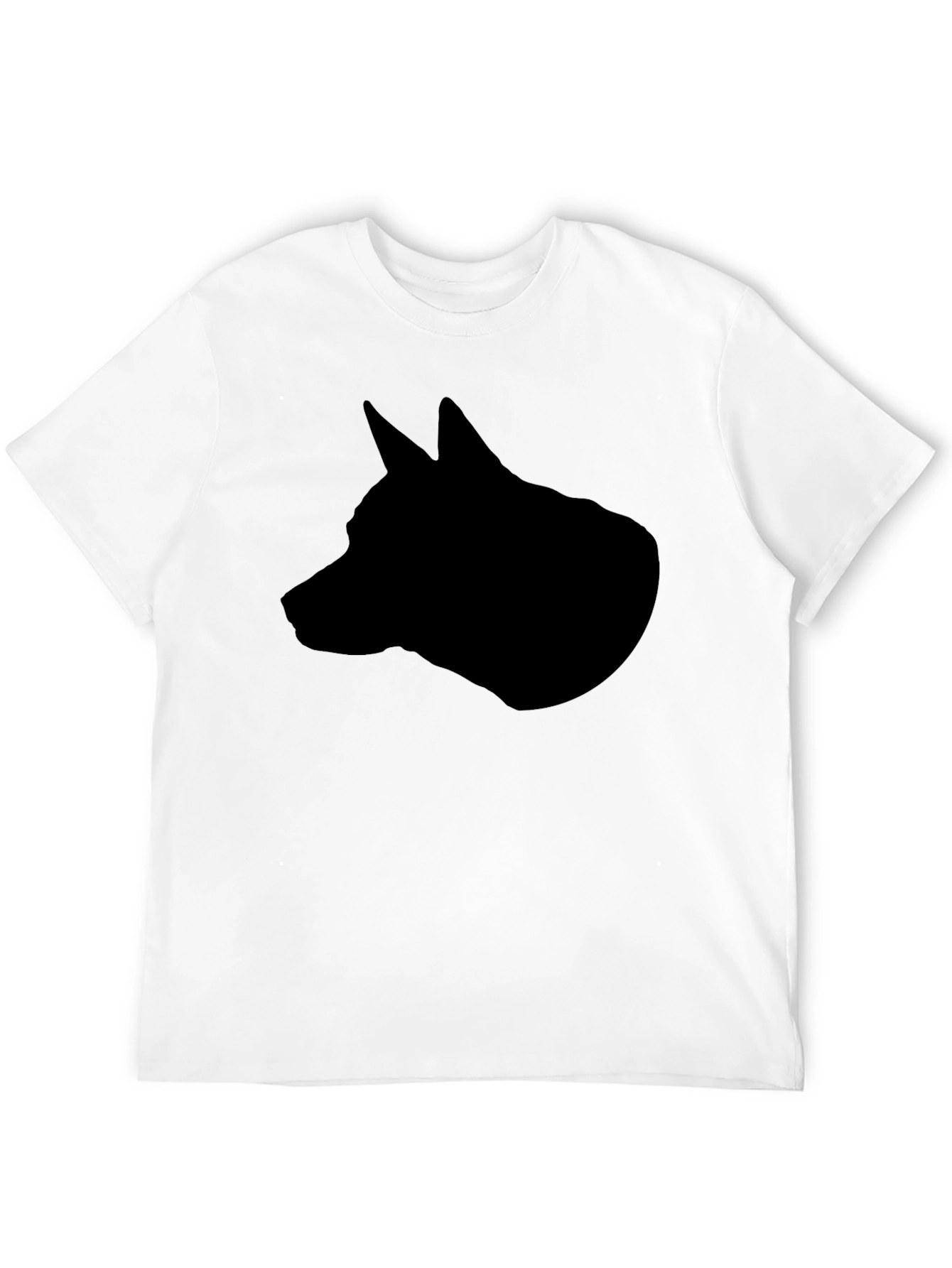 Black Dog Silhouette Graphic Tee - Modern Casual Style
