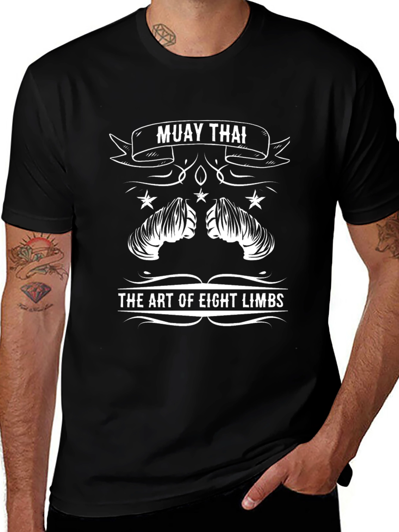 Muay Thai Eight Limbs Black T-Shirt