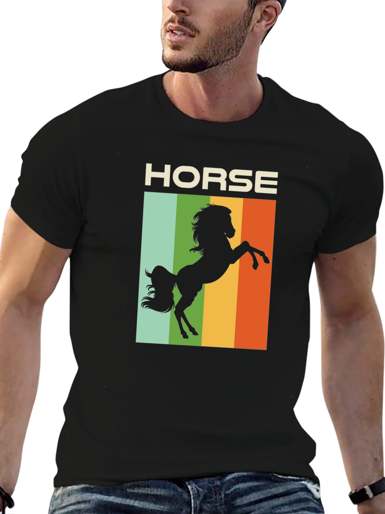 Retro Horse T-Shirt - Equestrian Style