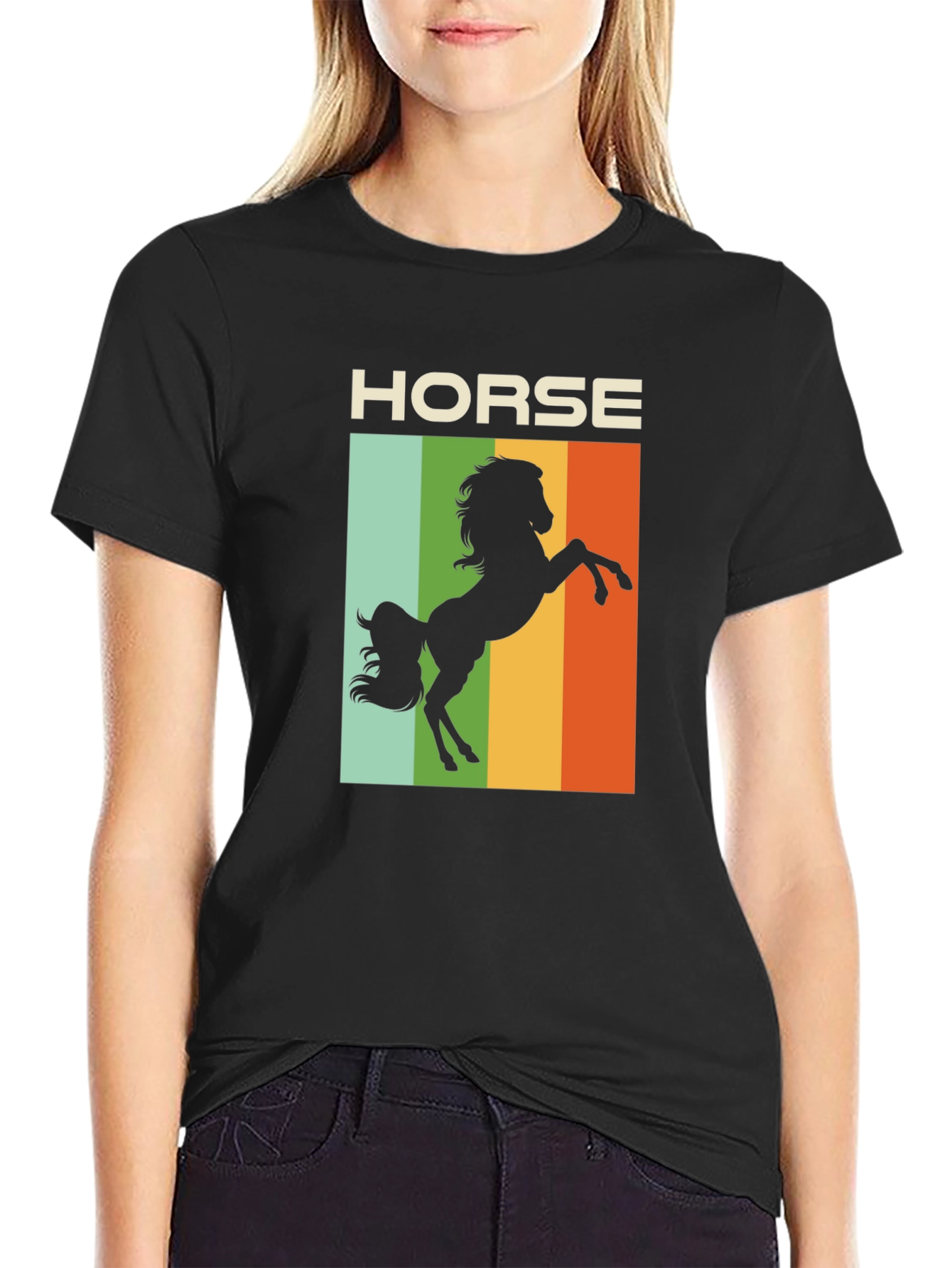 Retro Horse T-Shirt - Equestrian Style