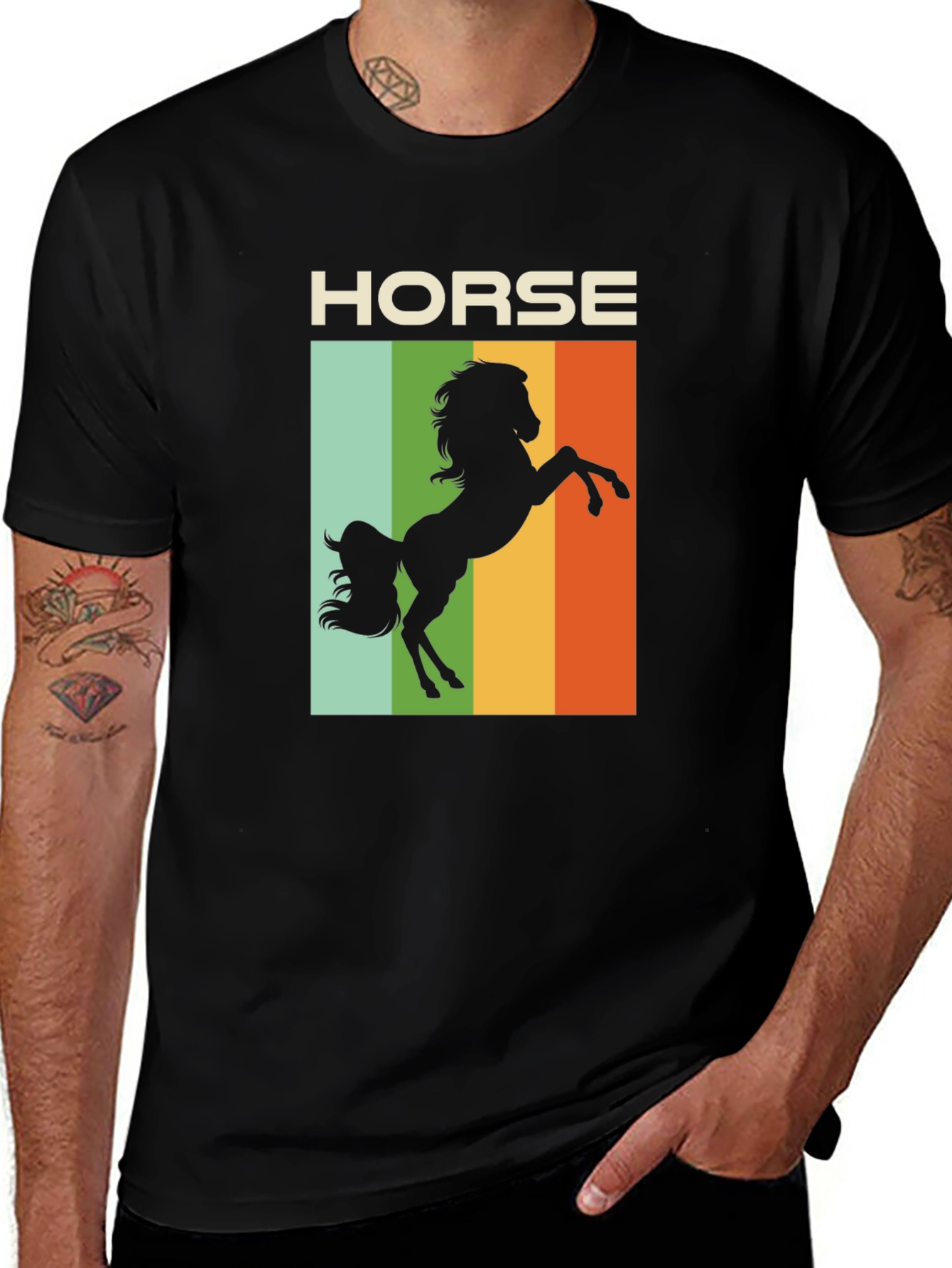Retro Horse T-Shirt - Equestrian Style