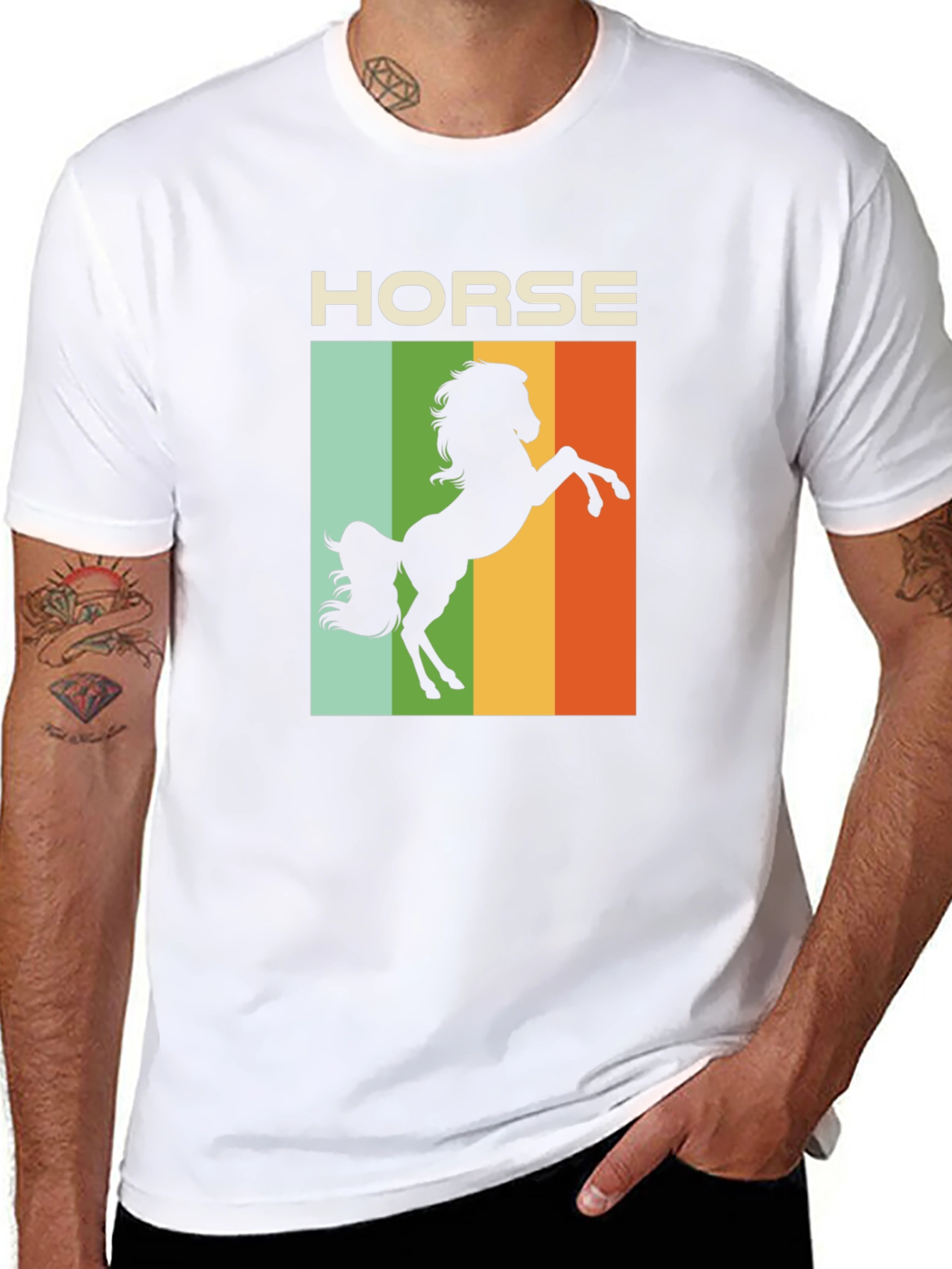 Retro Horse T-Shirt - Equestrian Style