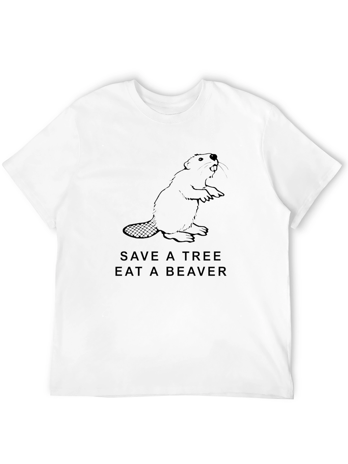 Save a Tree Eat a Beaver Graphic T-Shirt