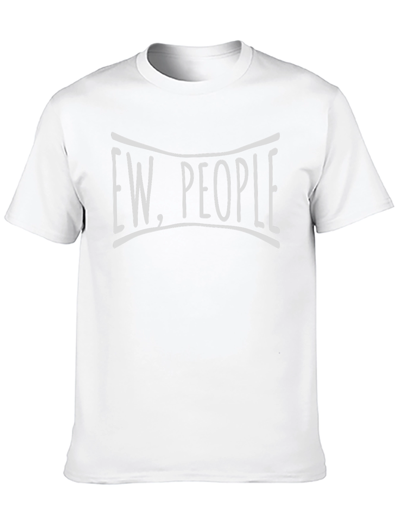 Ew People Graphic T-Shirt - Black Crew Neck Tee