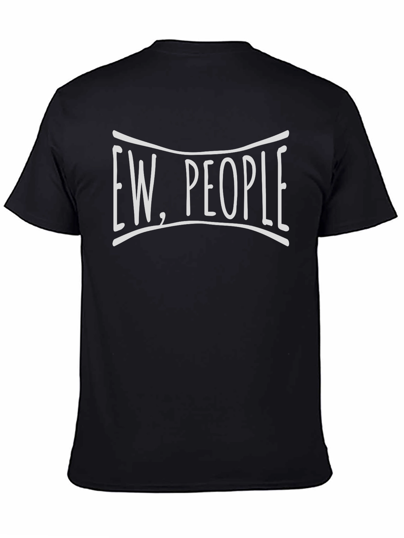 Ew People Graphic T-Shirt - Black Crew Neck Tee