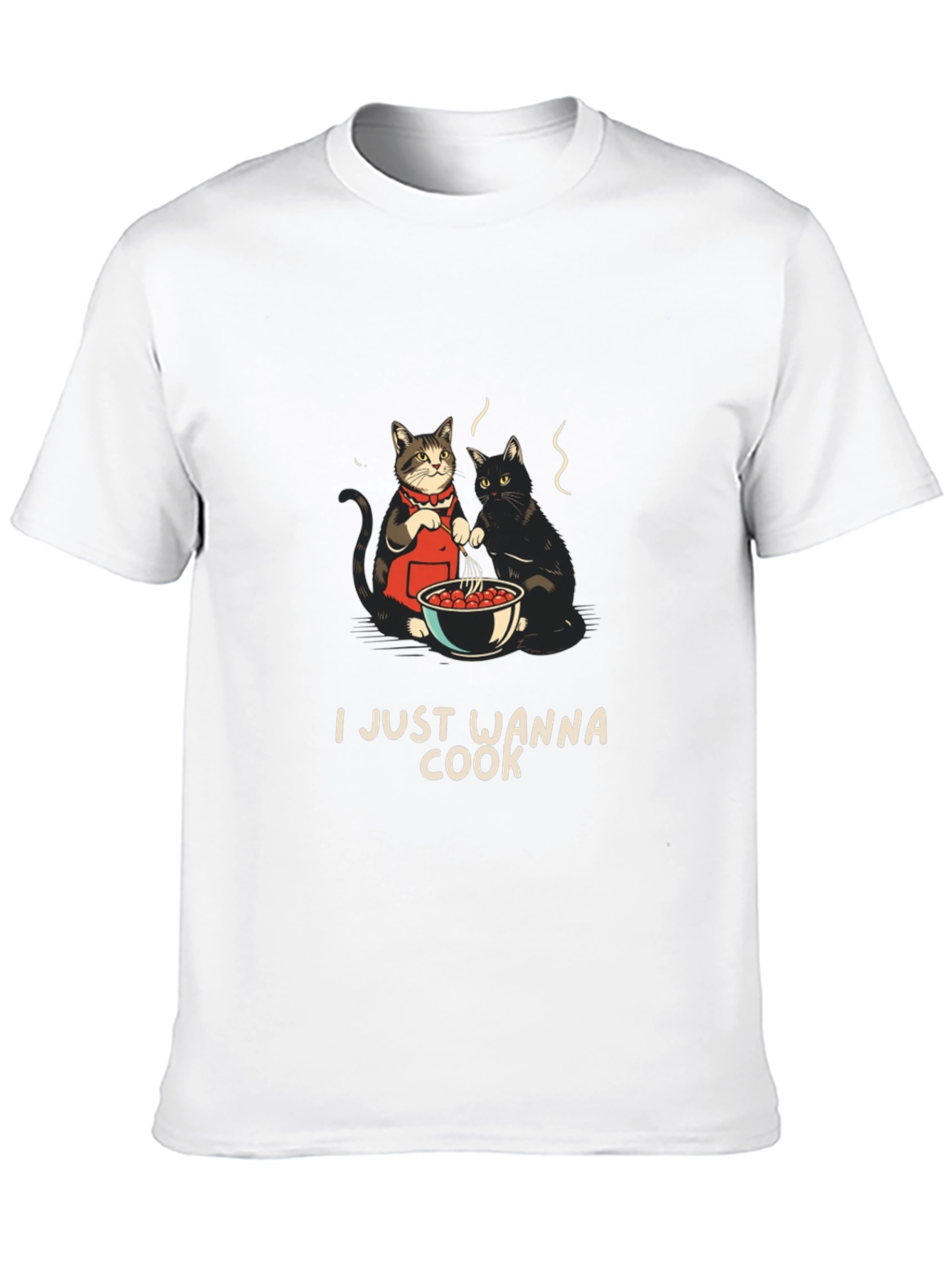 I Just Wanna Cook T-Shirt with Cats