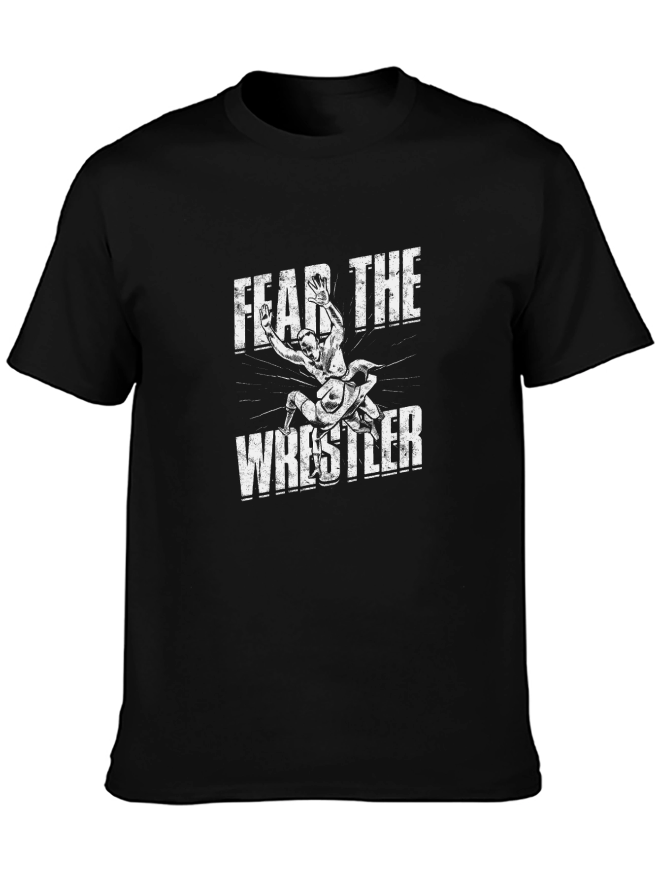 Fear The Wrestler Black Graphic Tee
