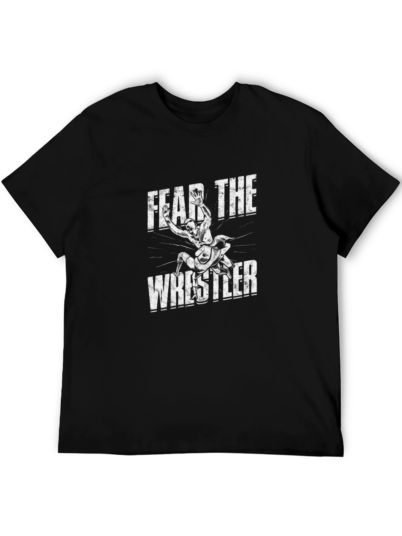 Fear The Wrestler Black Graphic Tee