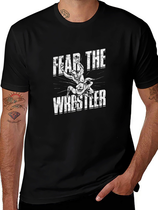 Fear The Wrestler Black Graphic Tee