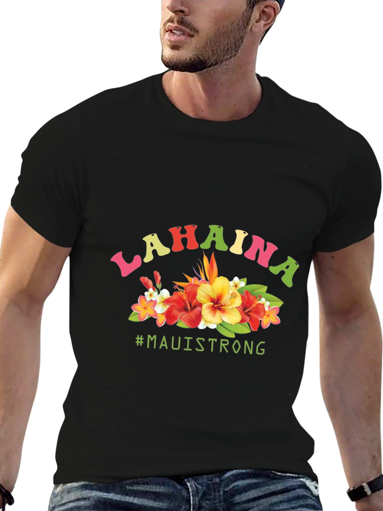Lahaina Maui Strong Floral Graphic Tee