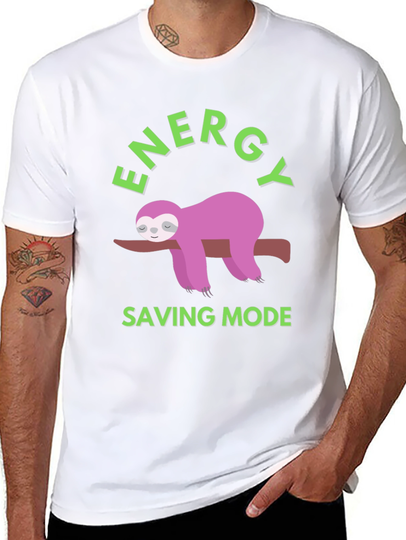 Energy Saving Mode Sloth Graphic Tee