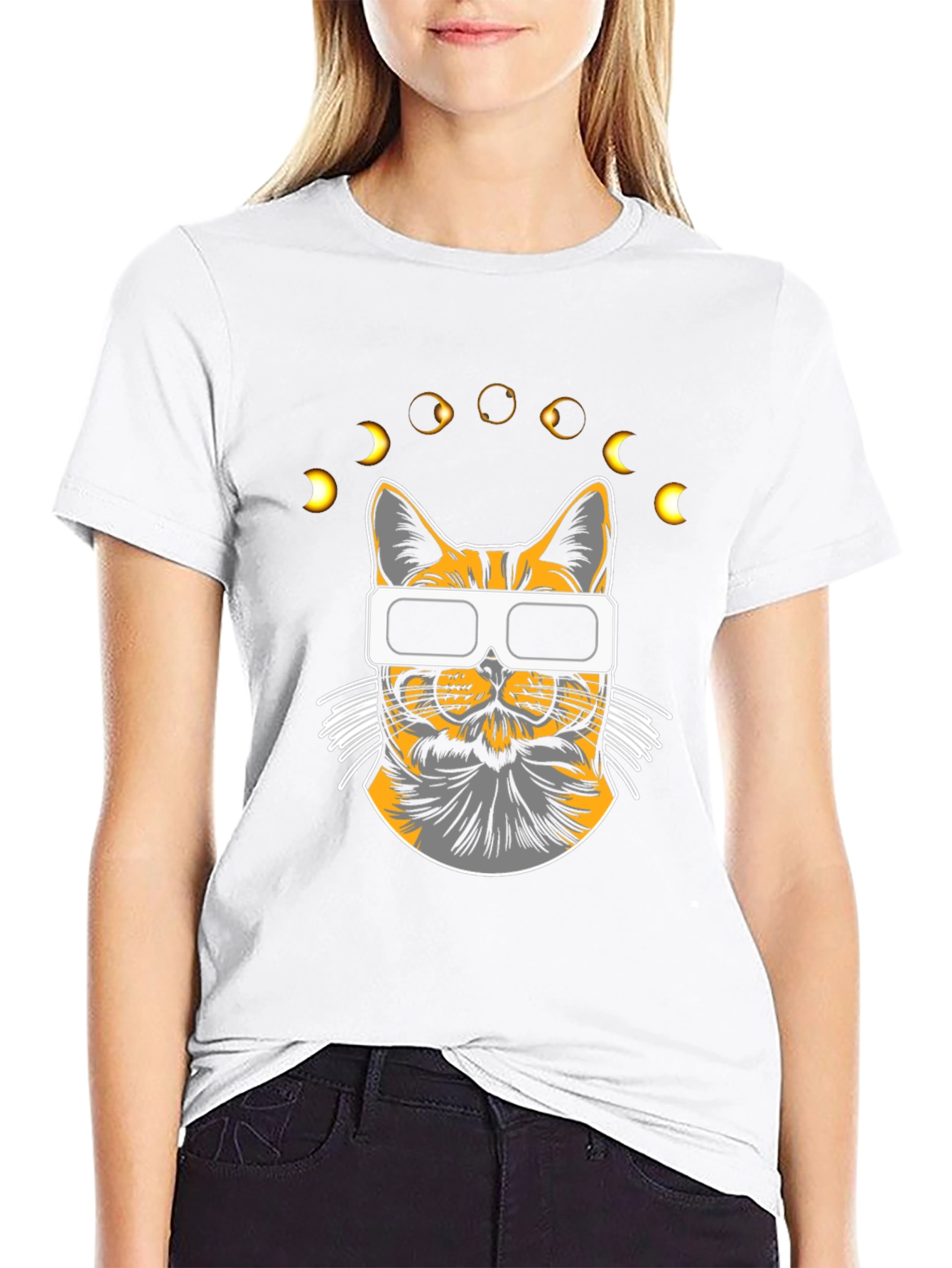 Eclipse Cat T-Shirt - Unique Graphic Tee