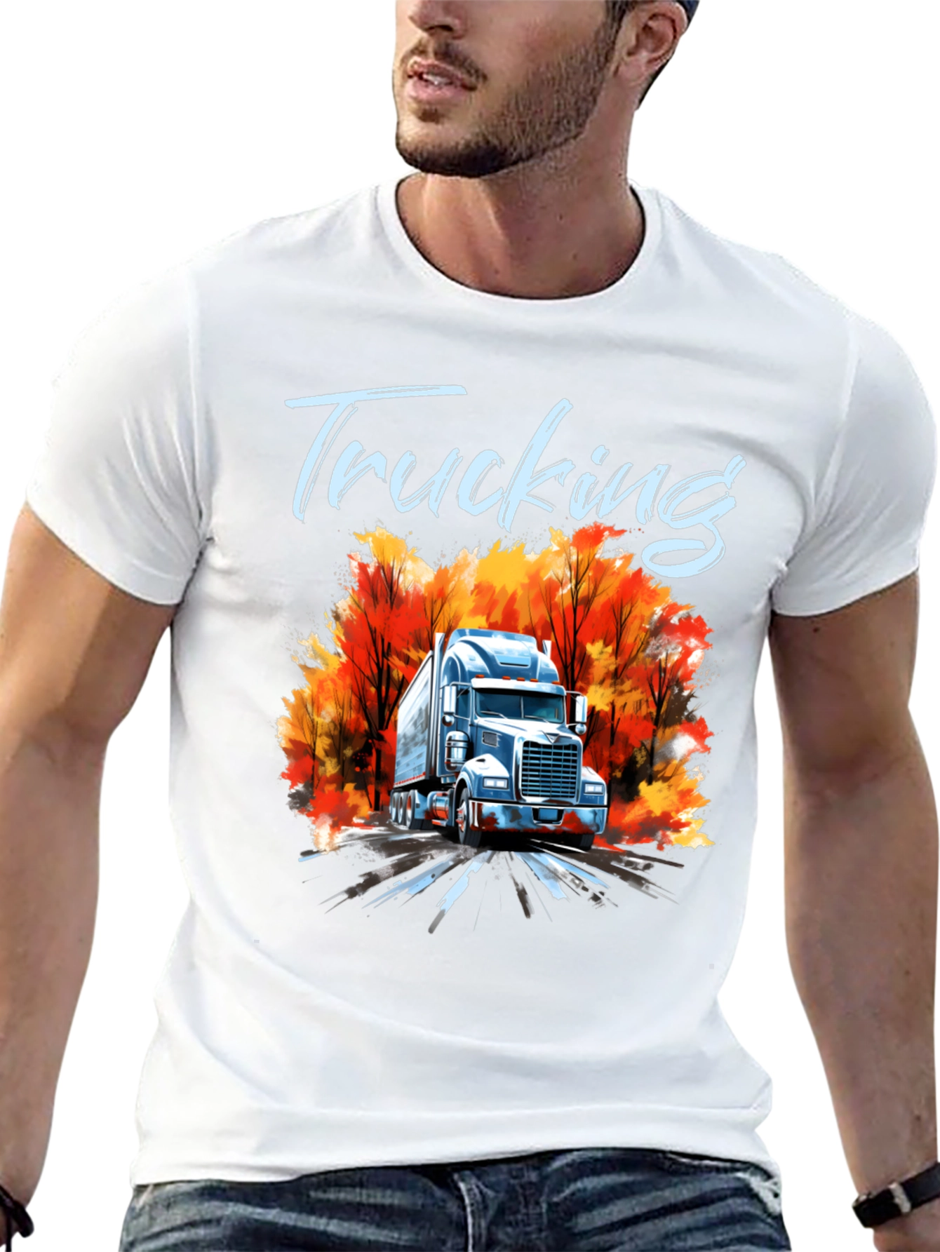 Trucking Fall T-Shirt | Unique Design