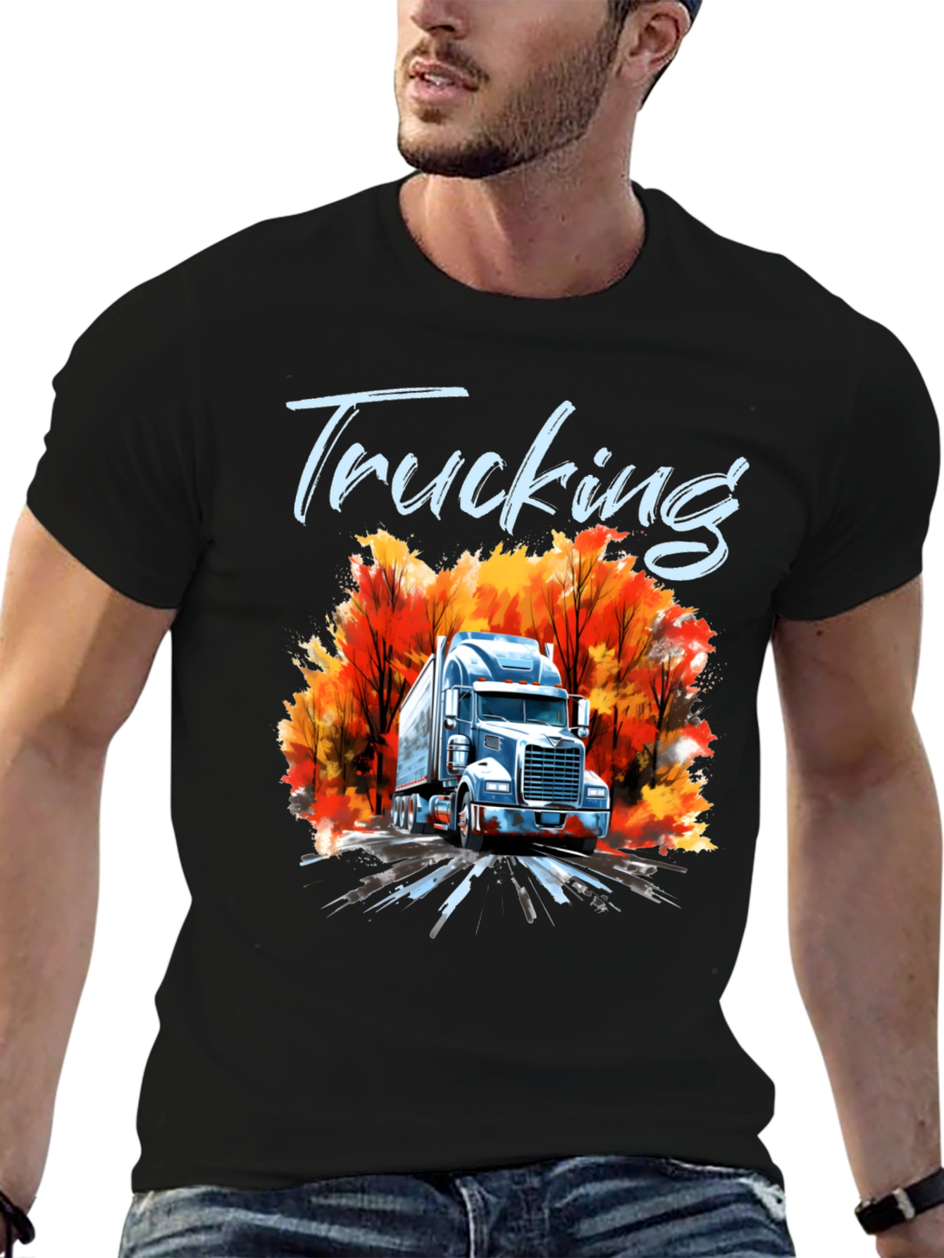 Trucking Fall T-Shirt | Unique Design