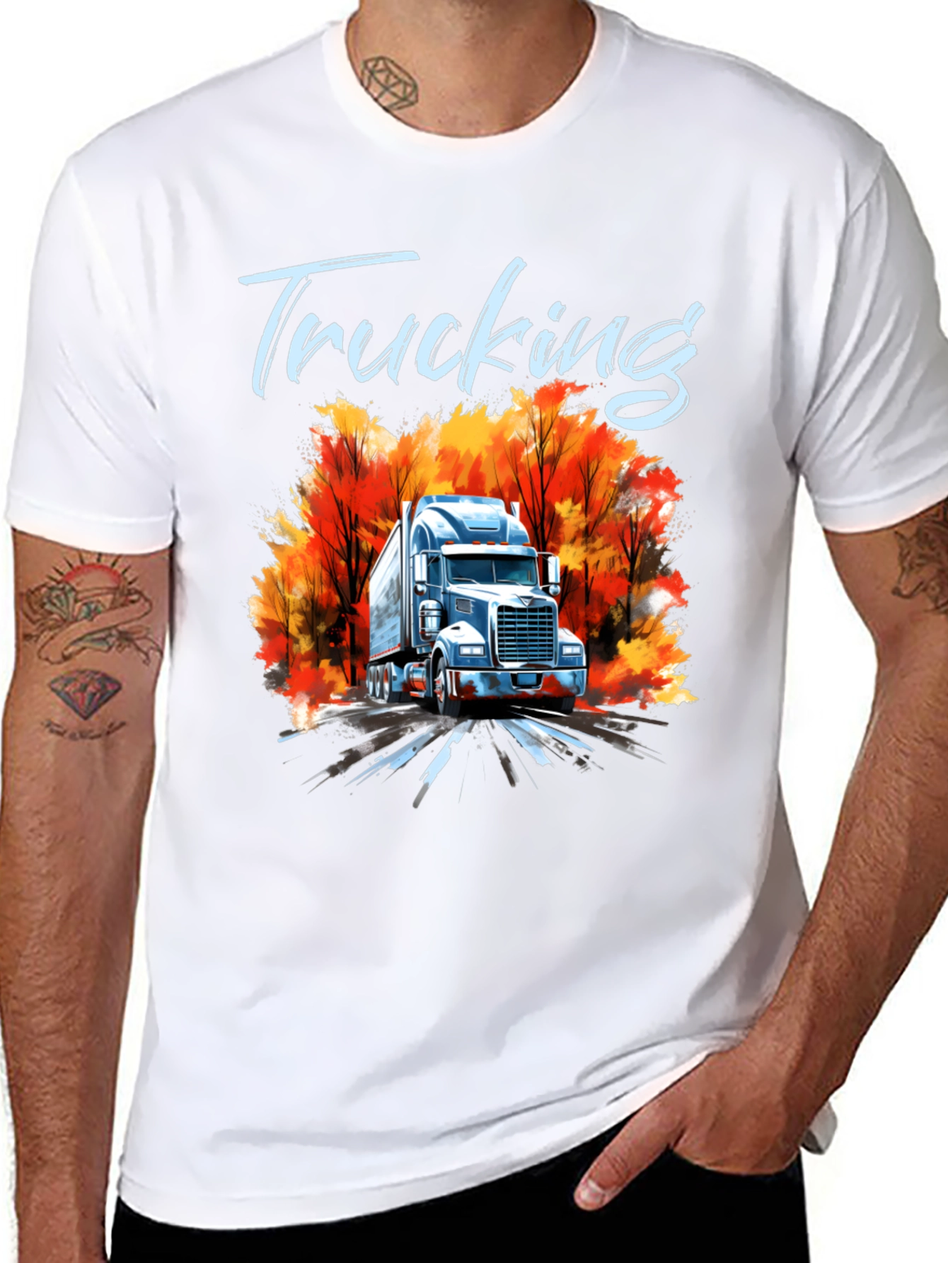 Trucking Fall T-Shirt | Unique Design