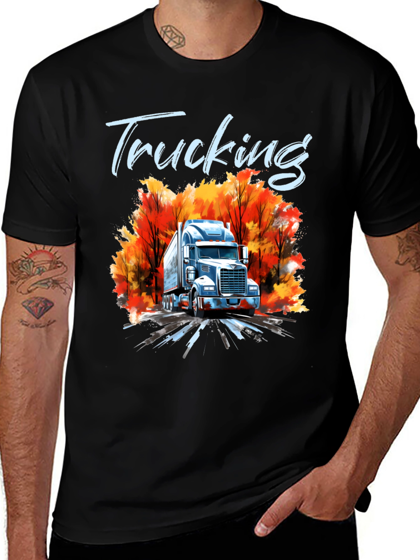 Trucking Fall T-Shirt | Unique Design