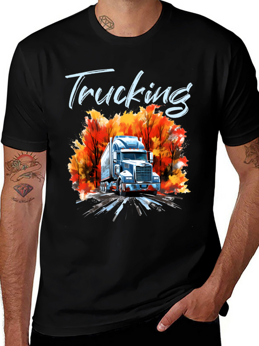 Trucking Fall T-Shirt | Unique Design