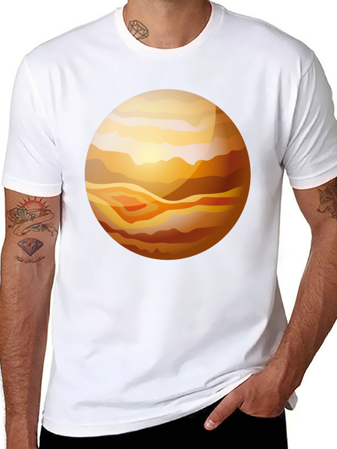 Planet Graphic T-Shirt - Stylish Black Tee