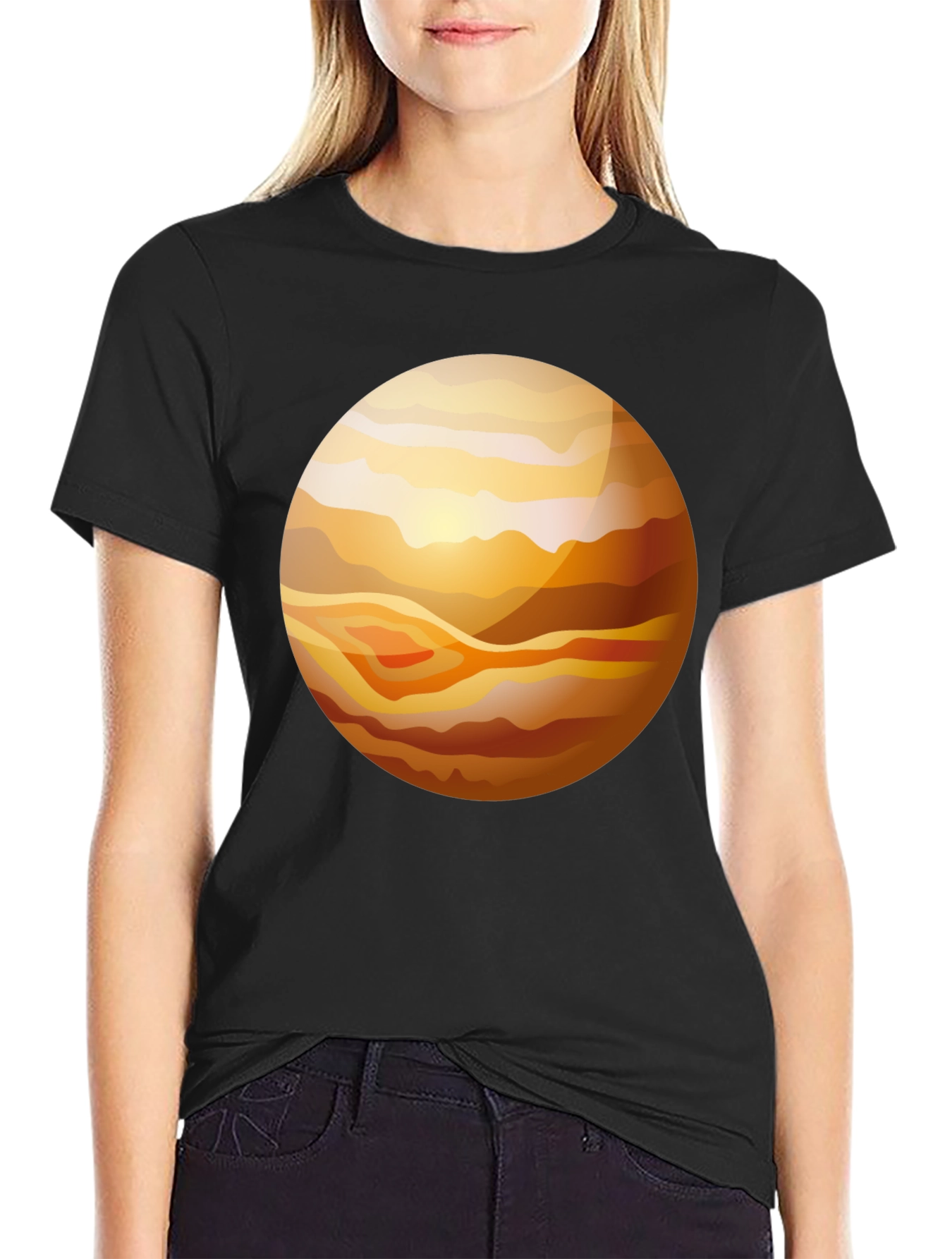 Planet Graphic T-Shirt - Stylish Black Tee