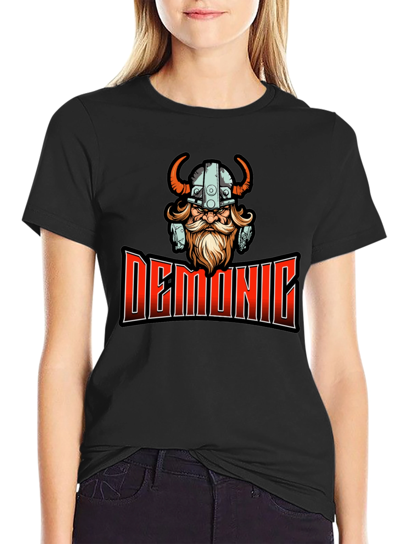 Demonic Viking Graphic T-Shirt