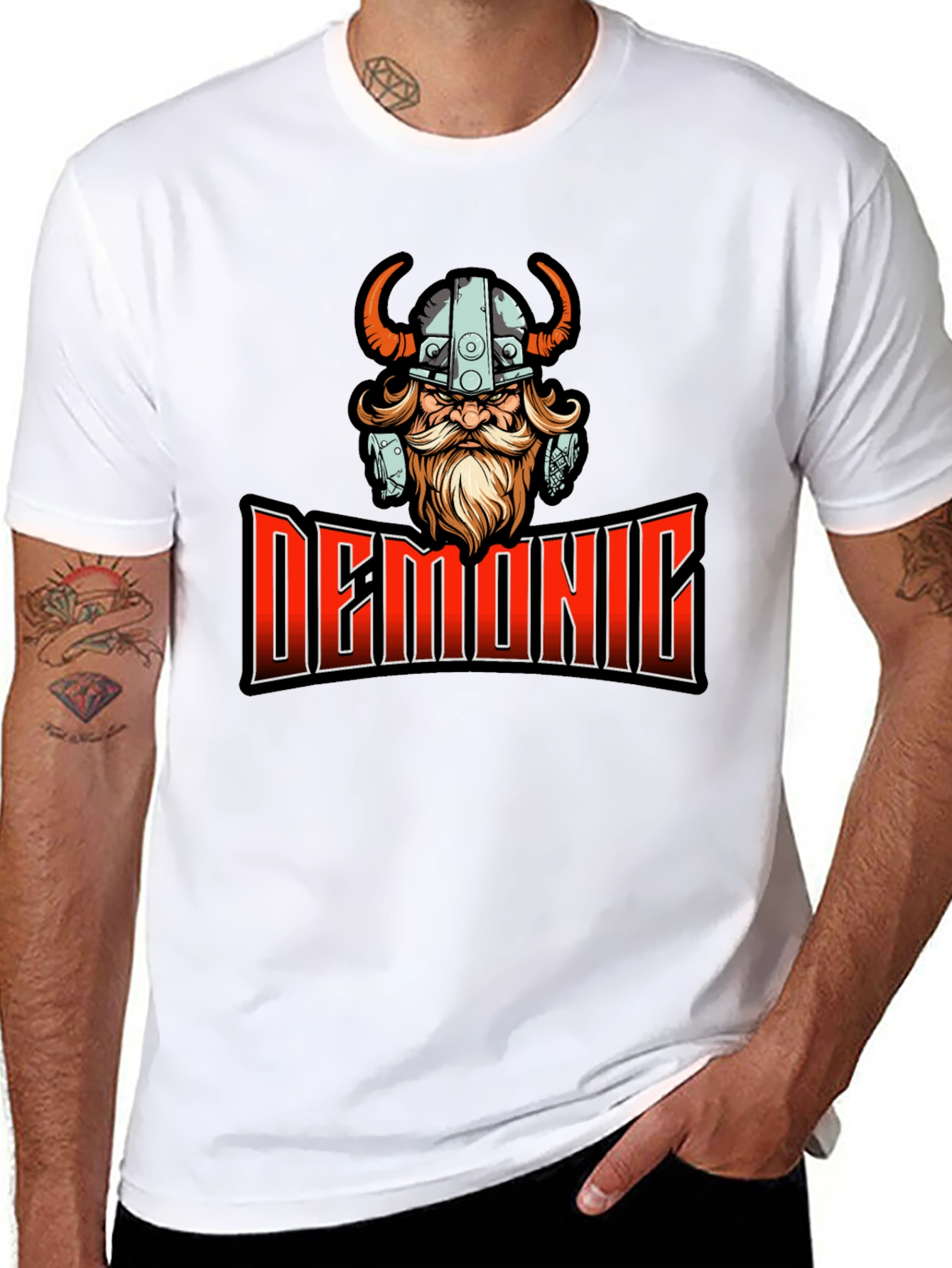 Demonic Viking Graphic T-Shirt