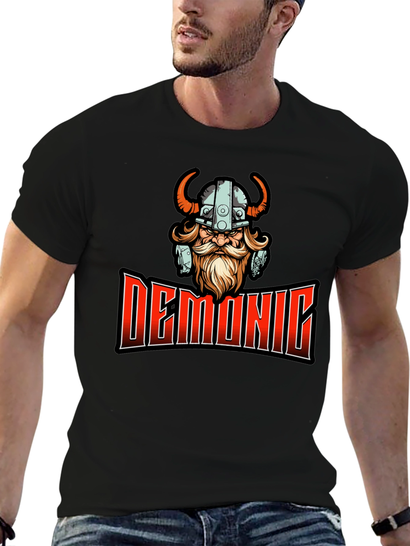 Demonic Viking Graphic T-Shirt