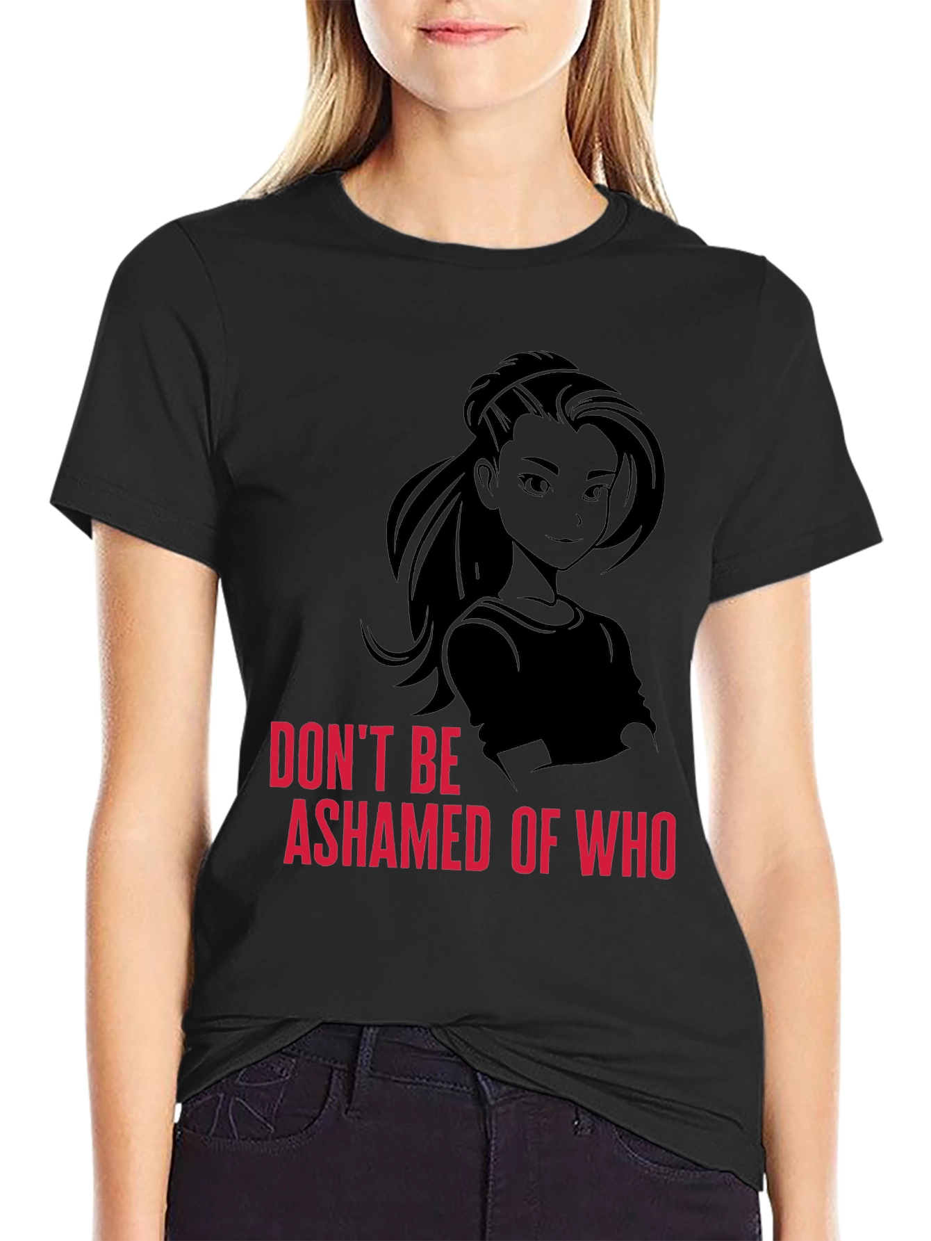 Empowering Black T-Shirt - Dont Be Ashamed