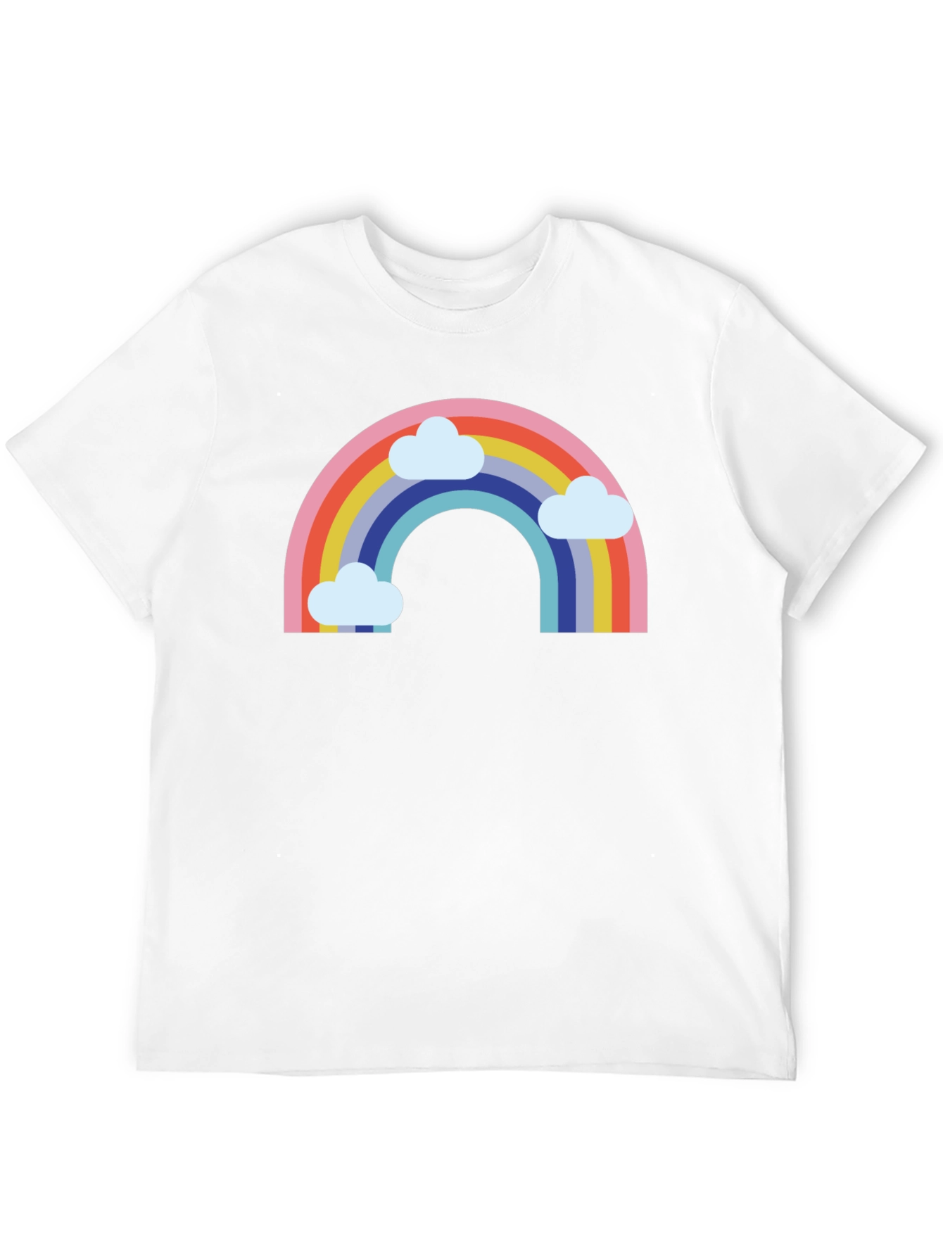 Rainbow & Clouds Graphic Tee - Black T-Shirt