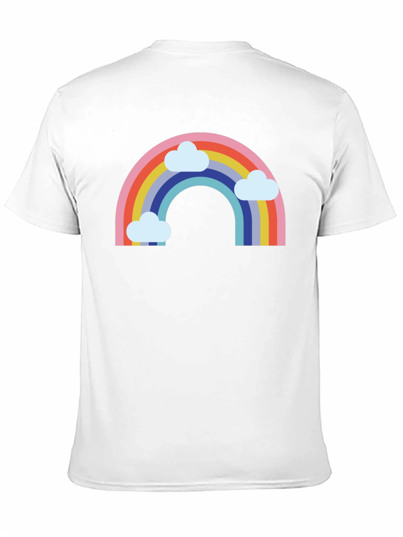 Rainbow & Clouds Graphic Tee - Black T-Shirt