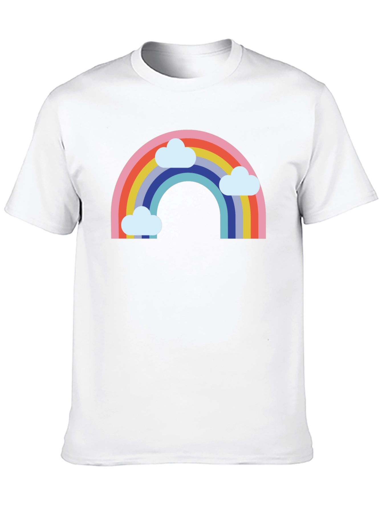 Rainbow & Clouds Graphic Tee - Black T-Shirt