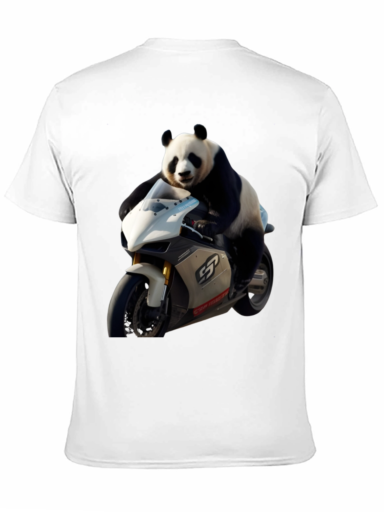 Panda Biker Black T-Shirt