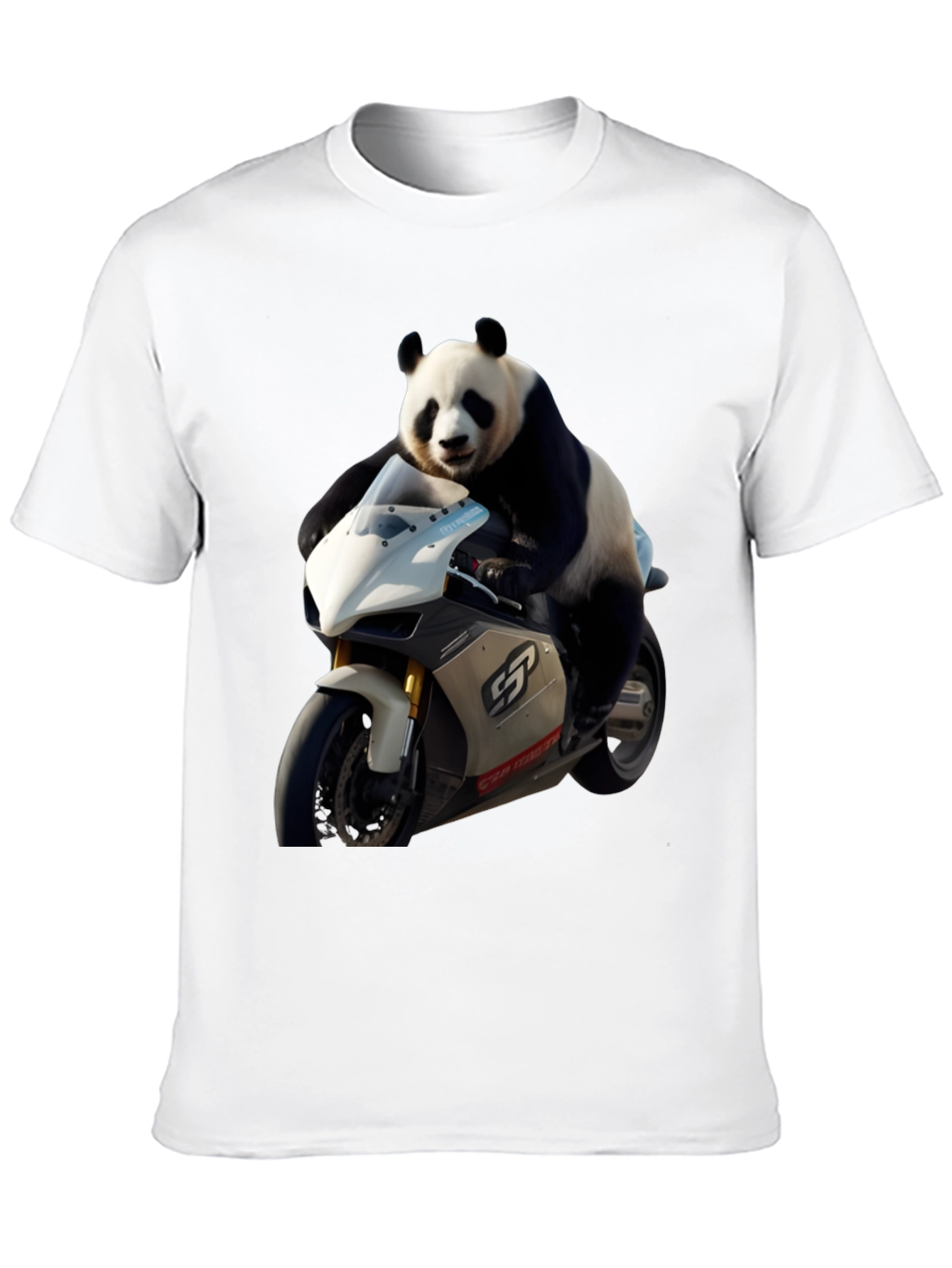 Panda Biker Black T-Shirt