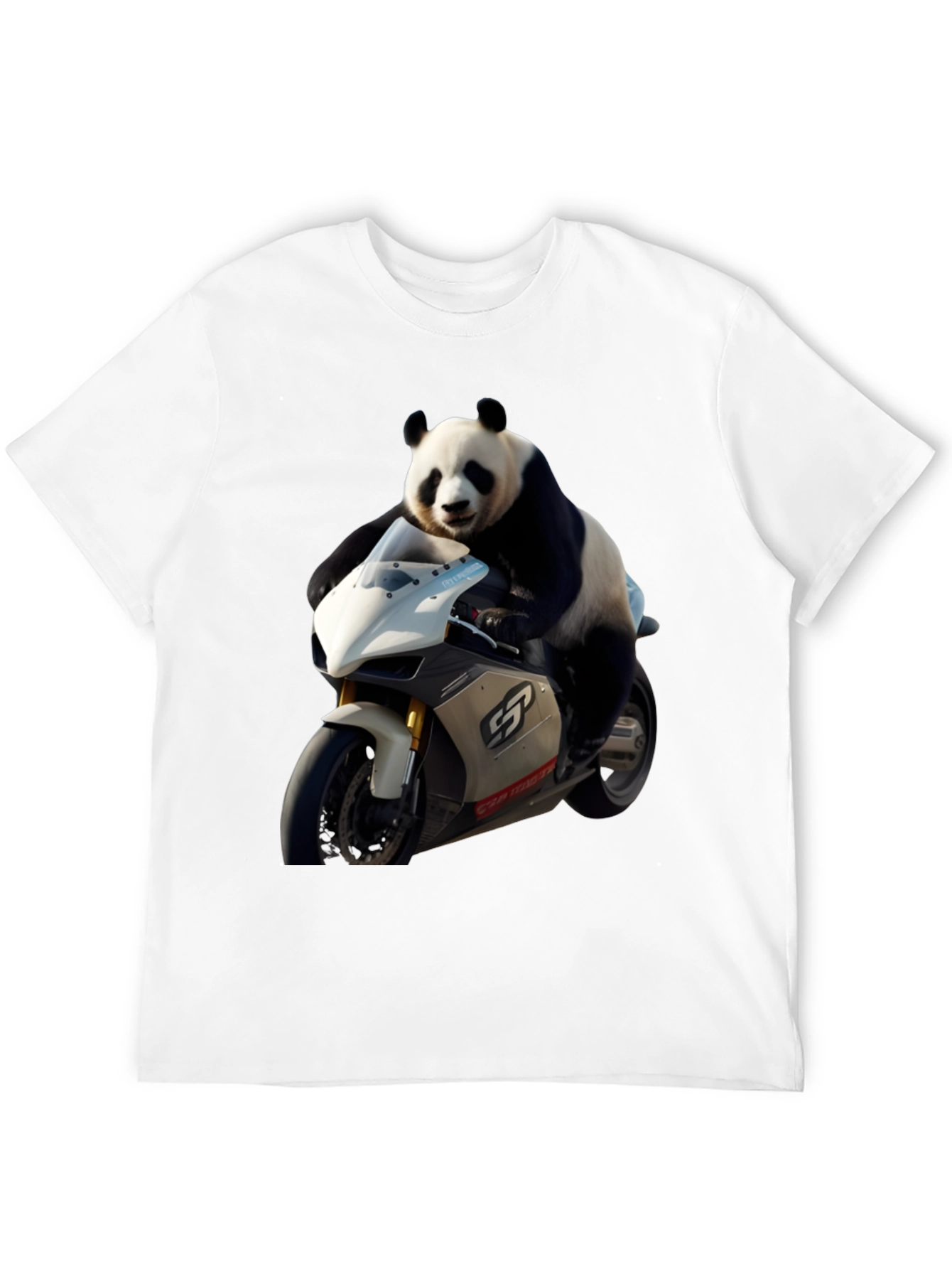 Panda Biker Black T-Shirt