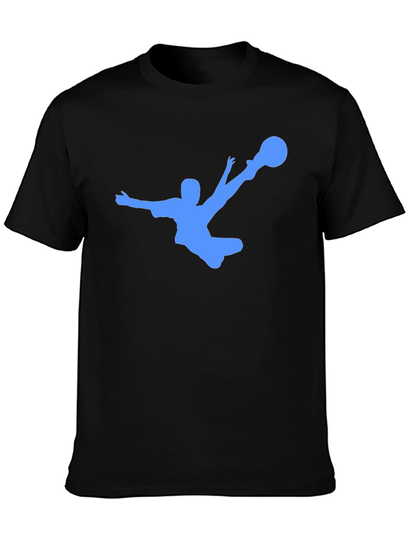 Soccer Kick Black T-Shirt - Cool Graphic Tee