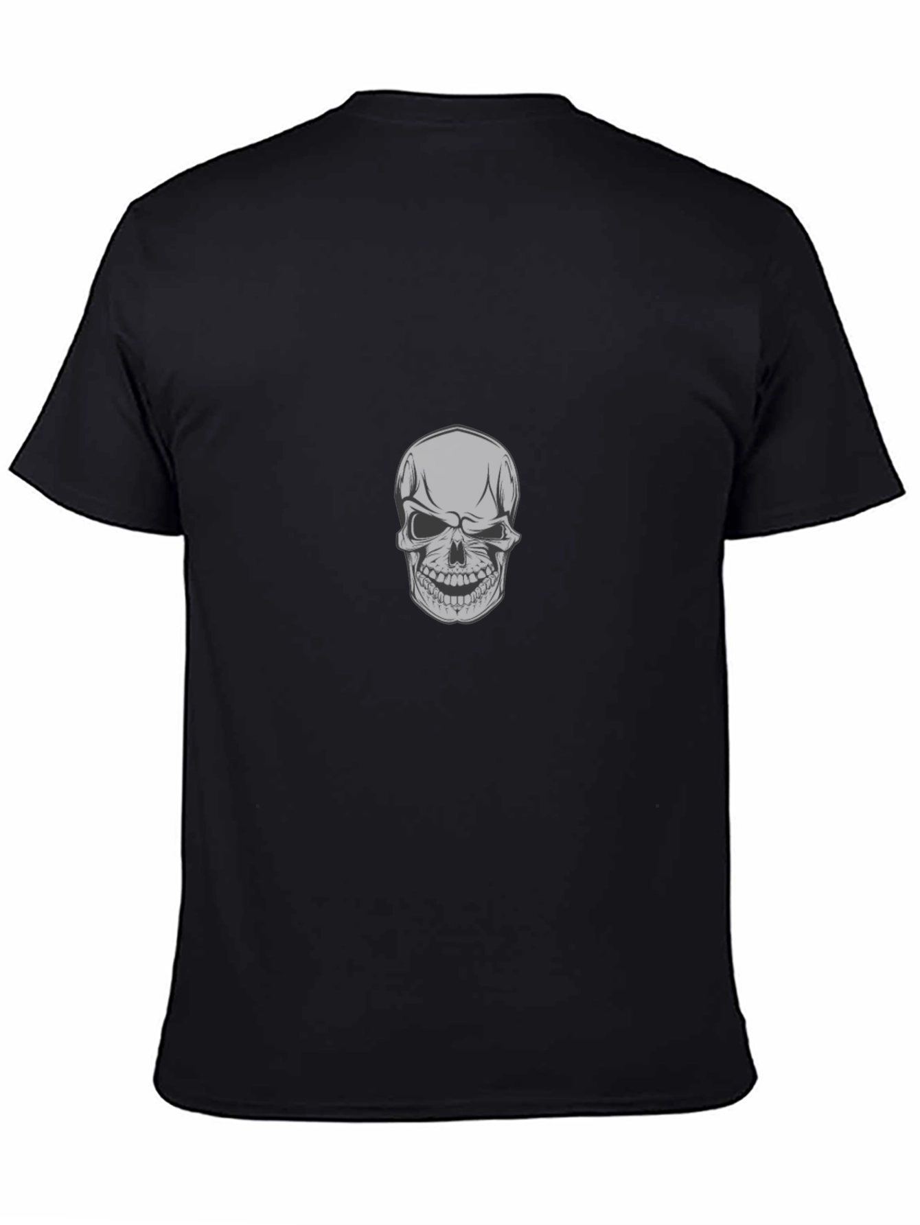 Skull Graphic Print Black T-Shirt