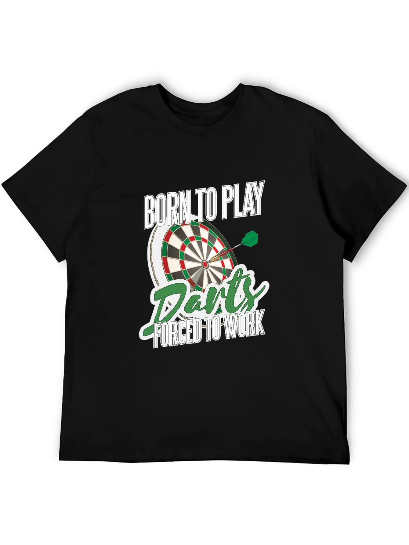 Born to Play Darts Mens Graphic T-Shirt