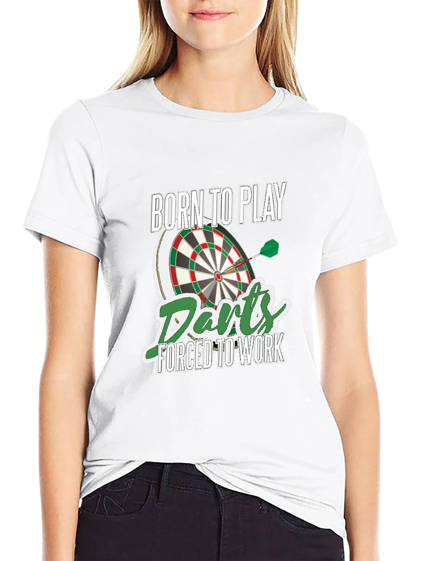 Born to Play Darts Mens Graphic T-Shirt